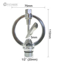 MUCIAKIE Zinc Metal Butterfly Head Irrigation Sprinkler 360 Degrees Rotary Heavy Duty Garden Lawn Landscape Greenhouse Spray