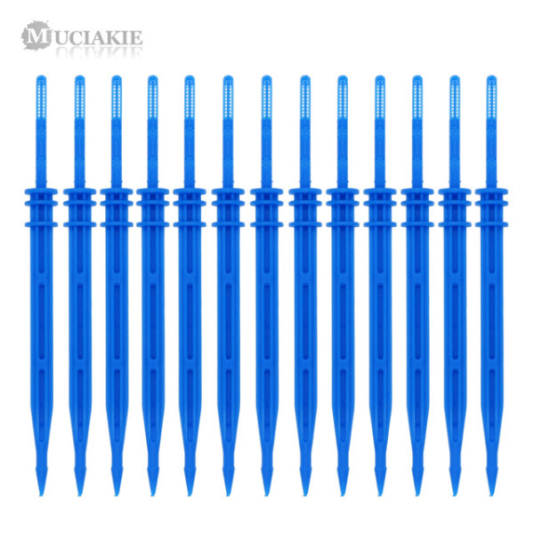 MUCIAKIE 30PCS Blue Straight Arrow Drippers for Micro Irrigation Water Saving Irrigation Device Pot Yard Plant Watering Emitters
