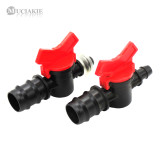 MUCIAKIE 10PCS 25mm Barb to 10mm Garden Water Connector with Valve Plastic Watering Coupling Adaptor for Garden Drip Irrigation
