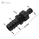 MUCIAKIE 1 SET DN25 Barb to 3/4'' Male Thread Garden Water Connector with 3/4'' Female Thread Quick Adaptor Irrigation Watering