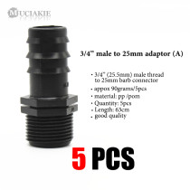 MUCIAKIE 3/4'' 1/2'' Male Thread to 25mm 20mm 16mm Coupling Water Connector Drip Irrigation Tape Adaptor for Garden
