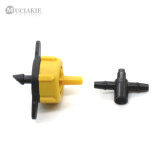 MUCIAKIE 10 SETS 2L Flow Pressure Compensating Dripper w/ Barb Tee Connecter for Inner Dia 3mm Hose Water Diverter Arrow Fitting