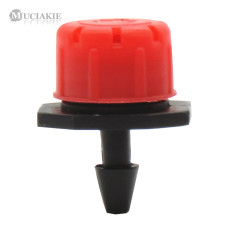 MUCIAKIE 1000PCS Red Adjustable 8-Hole Dripper with 1/4'' Barb Connecter Garden Irrigation Water Dropper Emitter for Soil Plants