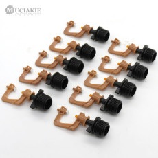 MUCIAKIE 10PCS G Typed Garden Water Sprinkler with 1/2'' Male Thread Connecter Lawn Grassland Flowers Nozzle Spray 360 Degrees