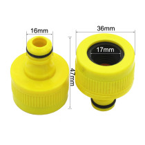 MUCIAKIE 2PCS Yellow Universal Faucet Connectors Garden Irrigation Adapter Connect 16mm Coupling Joint & 18mm Tap
