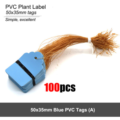 100PCS Plant Marker Labels Strip Line Hanging Tags Flexible PVC Multicolor Waterproof Garden Seedling Flower Pot Plastic Tags