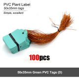 100PCS Plant Marker Labels Strip Line Hanging Tags Flexible PVC Multicolor Waterproof Garden Seedling Flower Pot Plastic Tags