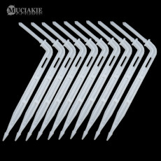 20PCS Transparent White Drip Emitter Bending Arrow Drippers Curved Sprinklers Micro Drop Irrigation System for 3/5mm Hose