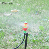 MUCIAKIE 50PCS Drip Watering Rotary Sprinkler with Stake Micro 360 Degrees Rotating Head Nozzle Spray on Spike Garden Irrigation