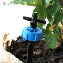 MUCIAKIE 8L Blue Arrow Drip System 4-Branch Emitter Kits Dripper for Greenhouse Bonsai Garden Irrigation Water Drop Watering Set
