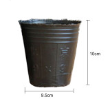100PCS 3.74in x 3.93 in Round Black Plastic Nursery Plant Pots Disposable Garden Tools