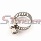 STONEDER Adjusterable Fuel Hose Pipe Clamps Clips 10mm 11mm 12mm 13mm 14mm 15mm 16mm  1/4 -5/8   For Pit Dirt Motor Bike Motorcycle ATV Quad