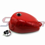 STONEDER Red Fuel Gas Tank With Key For Honda Z50 Z50A Z50J Z50R Monkey Mini Trail Bike
