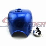 STONEDER Blue Fuel Gas Tank With Key For Honda Monkey Bike Mini Trail Z50 Z50A Z50J Z50R