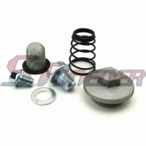 STONEDER Oil Strainer Cap Drain Plug Bolt Screen Seal Spring For Chinese GY6 50cc 125cc 150cc Moped Scooter ATV Quad