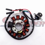 STONEDER 11 Coils Poles Ignition Stator Magneto Rotor For GY6 125cc 150cc Engine Chinese Moped Scooter ATV Quad 4 Wheeler Go Kart