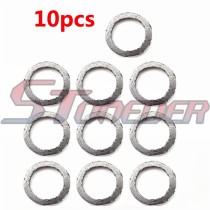 STONEDER 10pcs Exhaust Muffler Gasket For GY6 49cc 50cc 125cc 150cc Chinese Scooter Moped