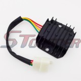 STONEDER 4 Pins Male Plug Voltage Regulator Rectifier For GY6 50cc 125cc 150cc Engine Scooter Moped Motocross Motorcycle