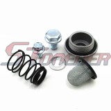STONEDER Oil Strainer Cap Drain Plug Bolt Screen Seal Spring For Chinese GY6 50cc 125cc 150cc Moped Scooter ATV Quad