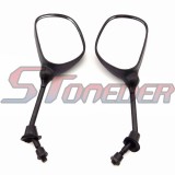 STONEDER 8mm Rearview Rear View Left + Right Side Mirror For 4 Wheeler ATV Quad Pit Dirt Motor Bike Moped Scooter Motorcycle