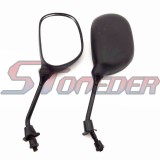 STONEDER 8mm Rearview Rear View Left + Right Side Mirror For 4 Wheeler ATV Quad Pit Dirt Motor Bike Moped Scooter Motorcycle