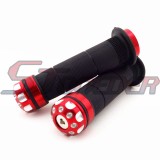 STONEDER Red Aluminum Rubber 7/8'' 22mm Handlebar Left Right Handle Grips For ATV Quad 4 Wheeler Kazuma Sunl Roketa Sunl Taotao