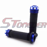 STONEDER Blue Aluminum Rubber 7/8'' 22mm Handlebar Left Right Handle Grips For ATV Quad 4 Wheeler Kazuma Sunl Roketa Taotao