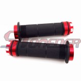 STONEDER Red Aluminum Rubber 7/8'' 22mm Handlebar Left Right Handle Grips For ATV Quad 4 Wheeler Kazuma Sunl Roketa Sunl Taotao