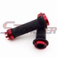 STONEDER Red Aluminum Rubber 7/8'' 22mm Handlebar Left Right Handle Grips For ATV Quad 4 Wheeler Kazuma Sunl Roketa Sunl Taotao