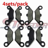 STONEDER 4sets Brake Pads For Polaris ATV 500 Sportsman HO EFI 2003 2004 2005 2006 2007 2008 Scrambler 2x4 2007 2008 600 Sportsman 4x4 2003 2004 2005