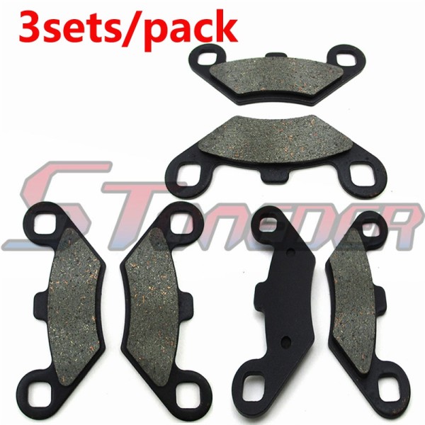 STONEDER 3sets Brake Pads For Polaris ATV 400 Sportsman 400 2003 2004 2005 500 Magnum 2x4 4x4 2002 2003 800 Ranger RZR S EFI 2009 2010 2011 2012 2013 2014 2015