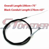 STONEDER Throttle Cable 75  Long With 67  Casing 8251 For American Sportworks Manco Go Kart Cart