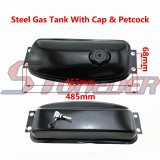 STONEDER Steel Gas Fuel Tank With Cap Petcock For Chinese 150cc 250cc Go Kart Dune Buggy 150GKH-2 150GKA-2 150GKM-2 250FS