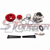 STONEDER Red 44mm Big Bore Kit Cylinder Assy Shaft Piston For 47cc 49cc 2 Stroke Minimoto Mini Dirt Kids ATV Quad Pocket Bike