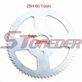 STONEDER Steel 65 Tooth 29mm 25H Rear Chain Sprocket For 47cc 49cc Chinese Pocket Bike Goped Scooter Mini Moto Kids ATV Quad