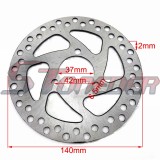 STONEDER 37mm 140mm Brake Disc Rotor For 2 Stroke 47cc 49cc Gas Electric Scooter Pocket Bike Mini Dirt Kids ATV Quad 4 Wheeler