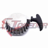 STONEDER Silver Aluminum Easy Pull Start Recoil Starter For 2 Stroke 47cc 49cc Pocket Bike Mini Moto Dirt Kids ATV Quad 4 Wheeler