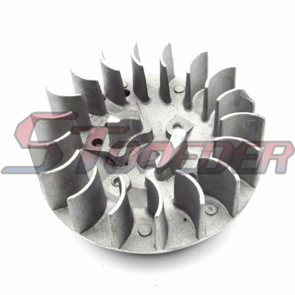 STONEDER Recoil Pull Starter Flywheel For 2 Stroke 47cc 49cc Pocket Bike Chinese Kids Dirt ATV Quad Crosser Minimoto