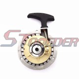STONEDER Silver Aluminum Easy Pull Start Recoil Starter For 2 Stroke 47cc 49cc Pocket Bike Mini Moto Dirt Kids ATV Quad 4 Wheeler