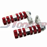 STONEDER Aluminum Red Racing Footpegs Foot Rest Pegs For Most Chinese 2 Stroke 47cc 49cc MTA1 MTA2 Mini Pocket Bike