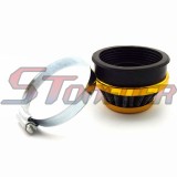STONEDER Racing Gold 60mm Air Filter Cleaner For Gas Motorized Bicycle Push Mini Moto Pocket Bike Quad 4 Wheeler Motorcycle