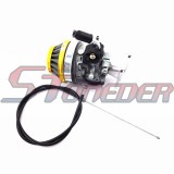 STONEDER Gold Racing Carburetor Air Filter Gas Throttle Cable Intake Mainfold For 2 Stroke 47cc 49cc Mini ATV Pocket Bike