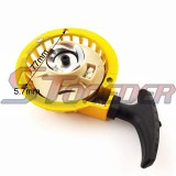 STONEDER Yellow Aluminum Pull Start Recoil Starter For 2 Stroke 47cc 49cc Pocket Bike Mini Moto Dirt Kids ATV Quad