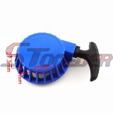 STONEDER Blue Aluminum Pull Start Recoil Starter For 2 Stroke 47cc 49cc Pocket Bike Mini Moto Dirt Kids ATV Quad