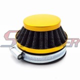 STONEDER Racing Gold 60mm Air Filter Cleaner For Gas Motorized Bicycle Push Mini Moto Pocket Bike Quad 4 Wheeler Motorcycle