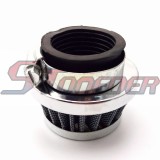 STONEDER 35mm Chromed Air Filter For 50cc 70cc 90cc 110cc Pit Dirt Motor Bike Motorcycle ATV Quad 4 Wheeler