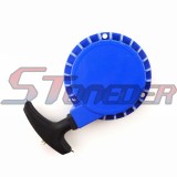 STONEDER Blue Aluminum Pull Start Recoil Starter For 2 Stroke 47cc 49cc Pocket Bike Mini Moto Dirt Kids ATV Quad