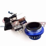 STONEDER Blue Racing Carburetor Kit Carb Air Filter Stack For 2 Stroke 47cc 49cc Mini ATV Dirt Pocket Bike