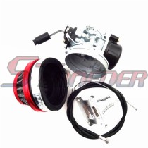 STONEDER Red Racing Carburetor Air Filter Throttle Cable Intake For 47cc 49cc Mini Moto ATV Quad Pocket Bike