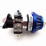 STONEDER Blue Racing Carburetor Kit Carb Air Filter Stack For 2 Stroke 47cc 49cc Mini ATV Dirt Pocket Bike